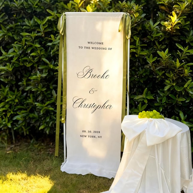 Personalised Linen Welcome Sign – Custom Fabric (Creator Uploaded)