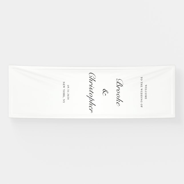 Personalised Linen Welcome Sign – Custom Fabric (Horizontal)