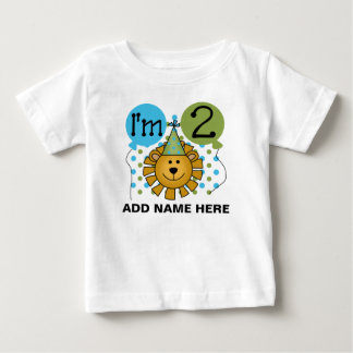 Personalised Lion 2nd Birthday Tshirt