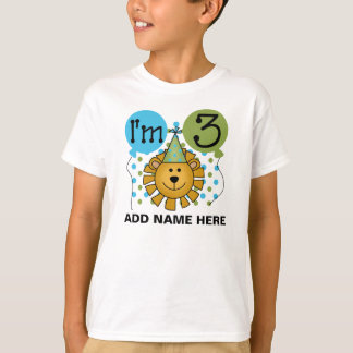 Personalised Lion 3rd Birthday T-shirt