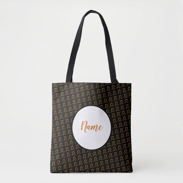 Personalised Lion, Leo Gift Tote Bag (Front)