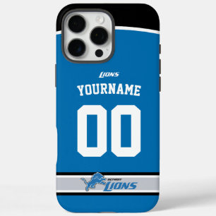 Personalised Lions Jersey American Football iPhone 16 Pro Max Case