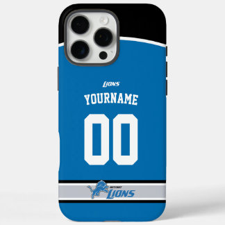 Personalised Lions Jersey American Football iPhone 16 Pro Max Case