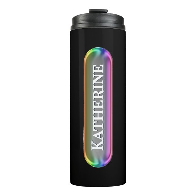 Personalised Liquid Glass Name Tumbler | Custom Mo (Front)
