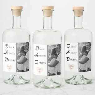 Personalised Liquor Bottle Labels   Gift for Dad