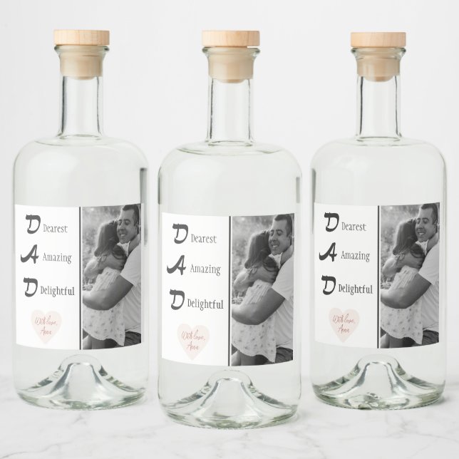 Personalised Liquor Bottle Labels | Gift for Dad (Bottles)