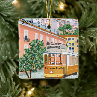 Personalised Lisbon Portugal Travel Ceramic Ornament