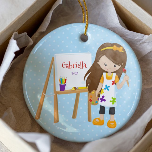 Personalised Little Artist Christmas Ornament (Creator Uploaded)