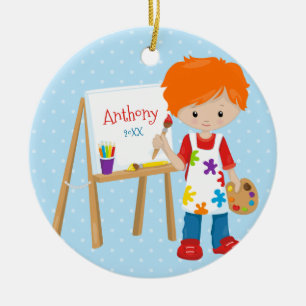 Personalised Little Artist Christmas Ornament