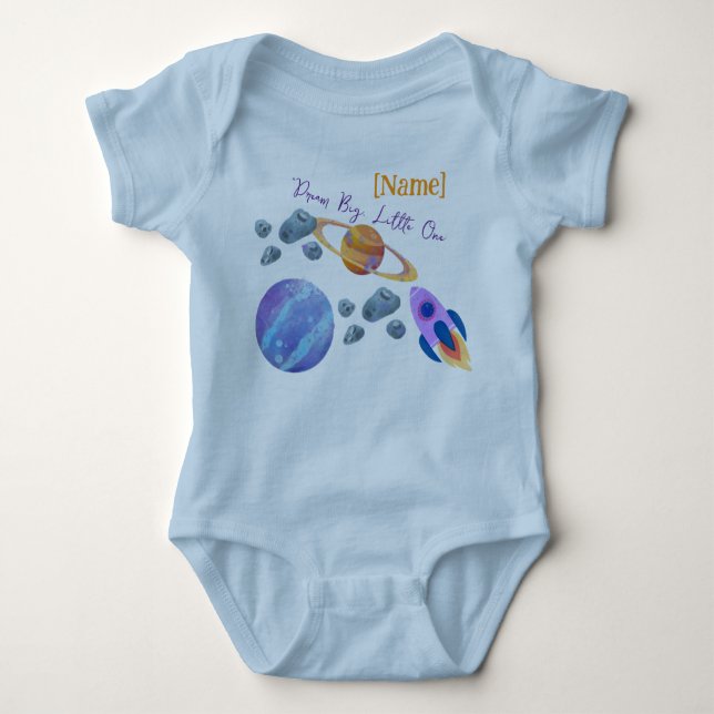 Personalised "Little Astronaut" Baby Bodysuit – Sp (Front)