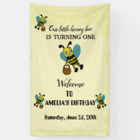 Personalised little Bee theme 1st Birthday party