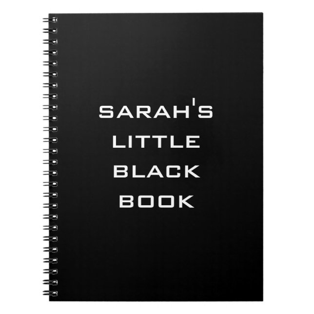 Personalised Little Black Book Notebook (Front)