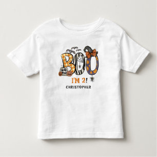 Personalised Little Boo Halloween 2nd Birthday Toddler T-Shirt