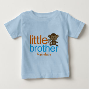Personalised Little Brother Monkey Infant T-Shirt