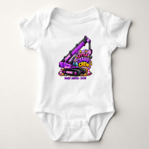 Personalised Little Crane Crew Baby Bodysuit