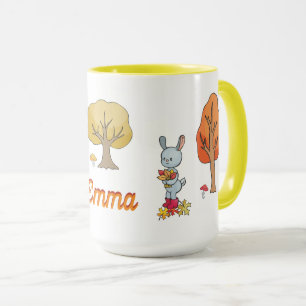 Personalised LIttle Critters In Fall Mug