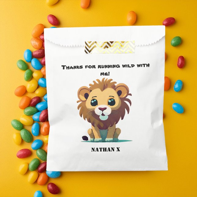 Personalised Little Lion Birthday Favour Bags (Creator Uploaded)
