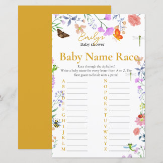Personalised Little Love Bug Baby Name Race Game