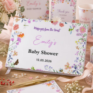 Personalised Little Love Bug Baby Shower Guest Book