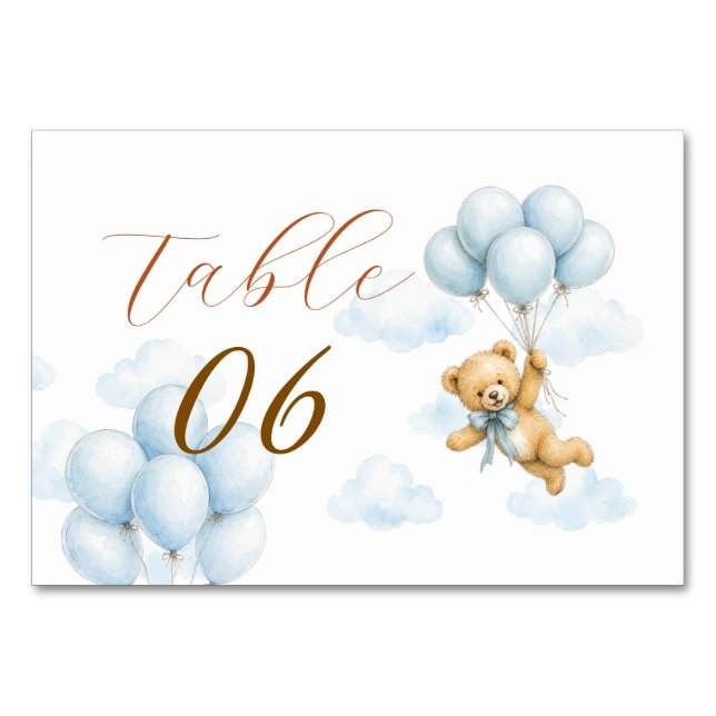 Personalised Little Love Bug Baby Shower Table Number (Front)