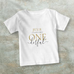 Personalised Little Miss ONEderful  Baby T-Shirt<br><div class="desc">Cute,  fun personalised Little Miss ONEderful t-shirt. Designed by Thisisnotme©</div>