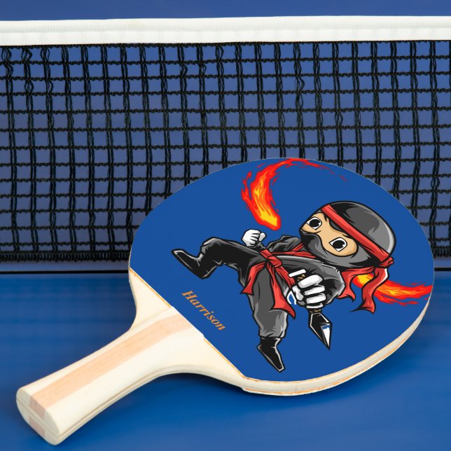 Personalised Little Ninja Ping Pong Paddle (Insitu)