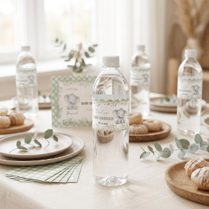 Personalised Little Peanut Baby Shower Water Bottle Label