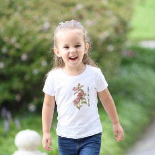 Personalised Little Pollinators   Small Bee Floral Toddler T-Shirt