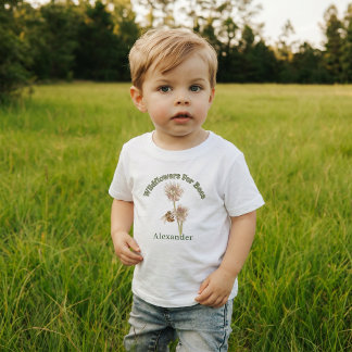 Personalised Little Pollinators Wildflowers Toddler T-Shirt