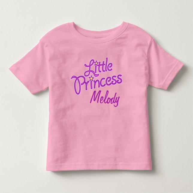 Personalised Little Princess graphic text girls Toddler T-Shirt (Front)