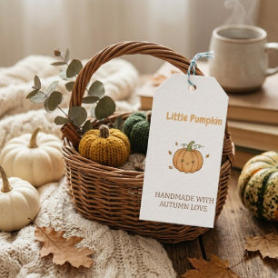 Personalised Little Pumpkin Baby Blanket Gift Tags