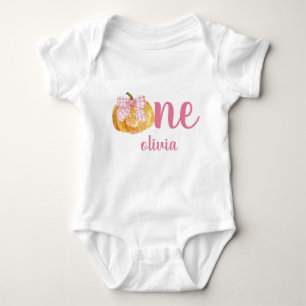 Personalised Little Pumpkin First Birthday Baby Bodysuit