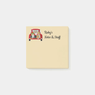 Personalised Little Red Truck Post-it Notes