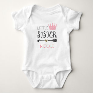 Personalised Little Sister Baby Bodysuit