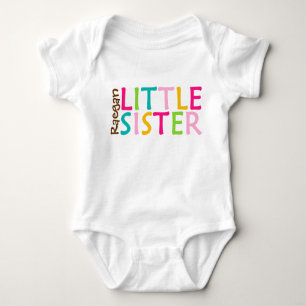 Personalised Little Sister Baby One Sie Body Suit Baby Bodysuit