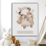 Personalised Little Woodland Badger Nursery Faux Canvas Print<br><div class="desc">A cute watercolor little painted baby badger,  add baby's name underneath and date of birth. A perfect nursery gift for boy or girl. Faux canvas print.</div>
