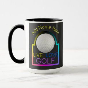 Personalised Live Love Combo Golf Mug