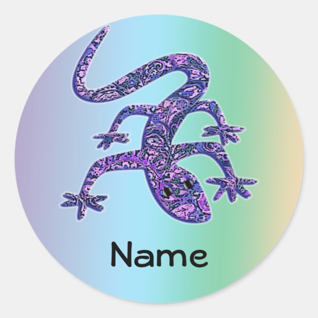 Personalised Lizard / Gecko / Salamander Stickers (Front)