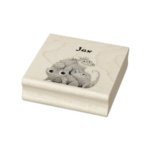 Personalised Lizard Rubber Stamp