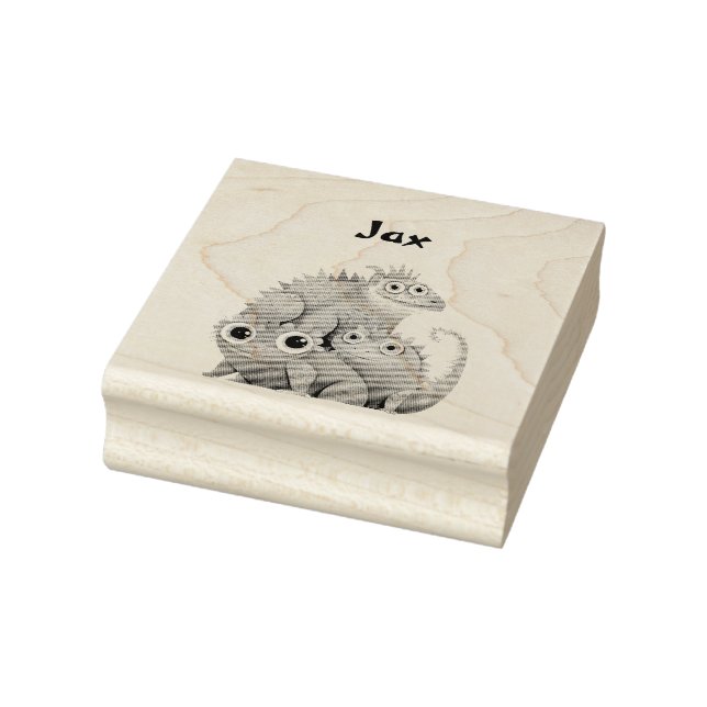 Personalised Lizard Rubber Stamp (Stamp)