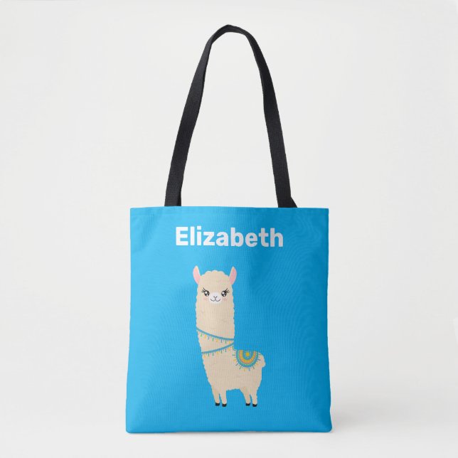 Personalised Llama Tote Bag (Front)
