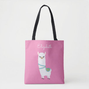 Personalised Llama Tote Bag