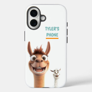 Personalised Llama with Name iPhone 16 Case