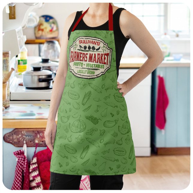 Personalised Locally Grown Garden Farmers Market Apron (Creator Uploaded)