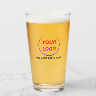 Personalised Logo and Text Beer Glasses