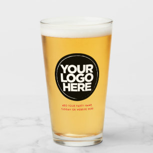 Personalised Logo and Text Beer Glasses