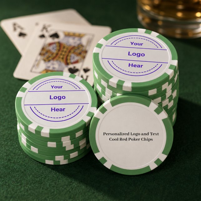 Personalised Logo and Text Cool Red Poker Chips (Creator Uploaded)