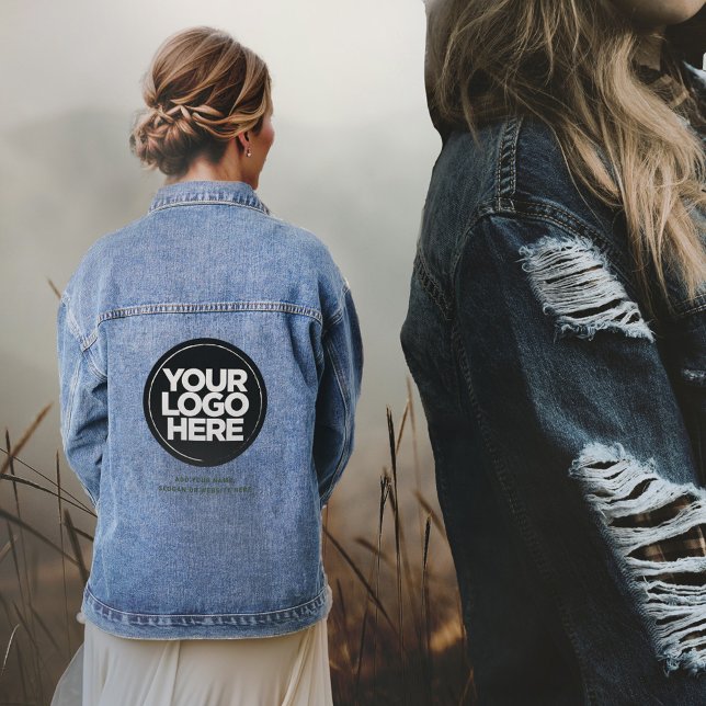 Personalised Logo and Text Corporate Denim Jacket (custom denim jacket)
