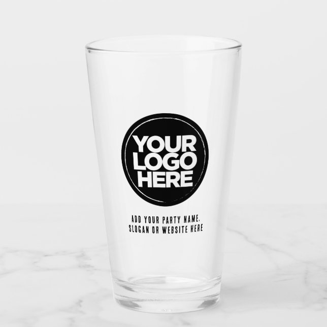 Personalised Logo and Text Grunge Beer Glasses (Front)