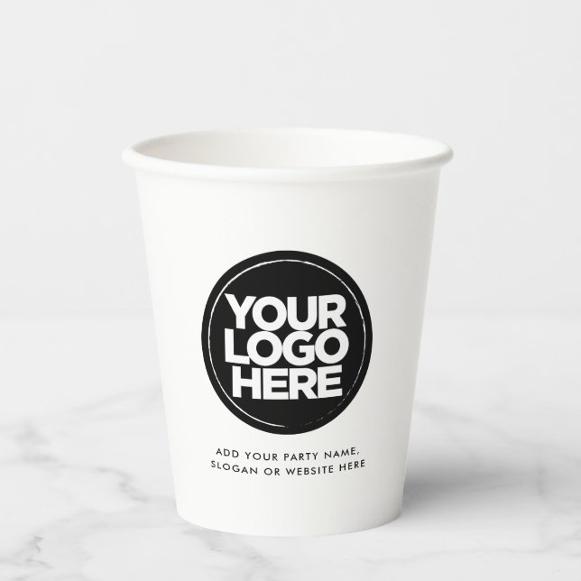 Personalised Logo and Text Paper Cups (Front)